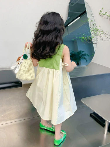 Летнее платье, летняя юбка на девочку без рукавов, летняя одежда, наряд маленькой принцессы, в западном стиле