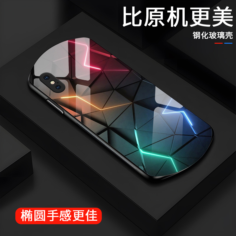 Dark Style Light and Shadow Suitable for Apple XS Phone Case Iphonex Shield Boys' Protective Cover Apple X High-End Glass Case Creative Xsmax Luxury Limited Edition Trendy Hard Case Full-Cover Mirror Business