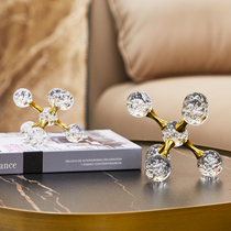 Light luxury living room study ornaments Nordic modern office desktop Press book Geometric crystal ball Home Decorations