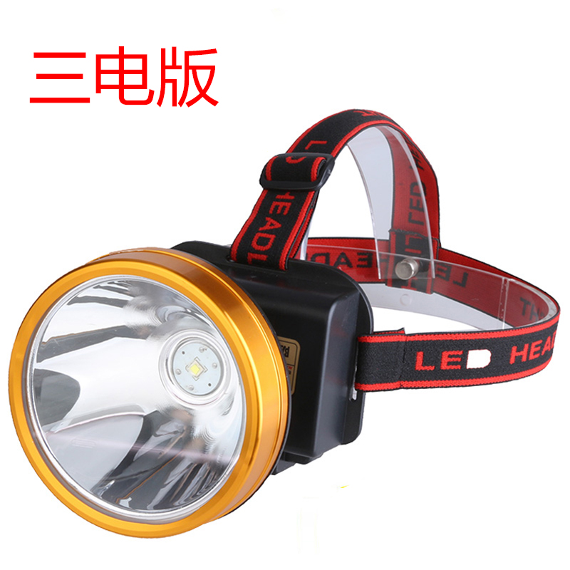 Super bright headlight strong light charging long-range fishing waterproof outdoor led miner's lamp head-mounted yellow light