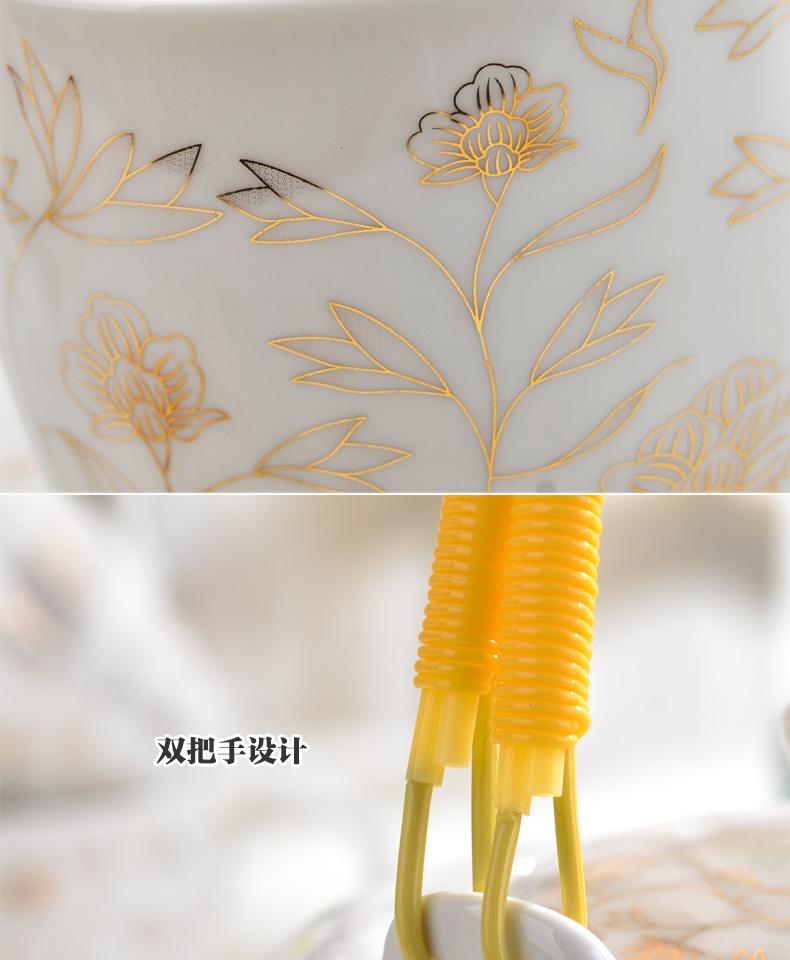 Ấm đun nước gốm gốm ấm đun nước Jingdezhen jug công suất lớn chai nước lạnh nhà nồi đơn đặt - Tách bình tập uống nước cho bé