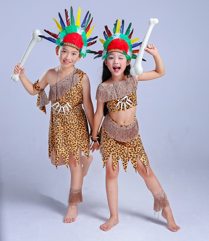 Ngày tết trang phục dã man của trẻ em, nhà vua gọi tôi đến thăm người thợ săn gốc Ấn mặc quần áo biểu diễn múa Ấn Độ đồ trẻ em đẹp