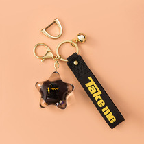 Nordic quicksand Cartoon Doll keychain pendant creative personality car chain keyring hand rope hanging ornaments