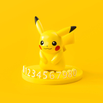 Pikachu doll series temporary parking phone number plate cute cartoon couple boys and girls car move license plate