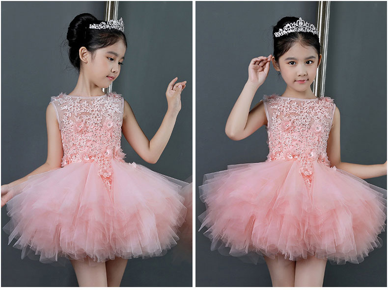 Công chúa váy cô gái đuôi bông mô hình catwalk trình diễn buổi tối ăn mặc trẻ em ăn mặc nhỏ chủ trang phục piano bộ vest bé trai hàng độc