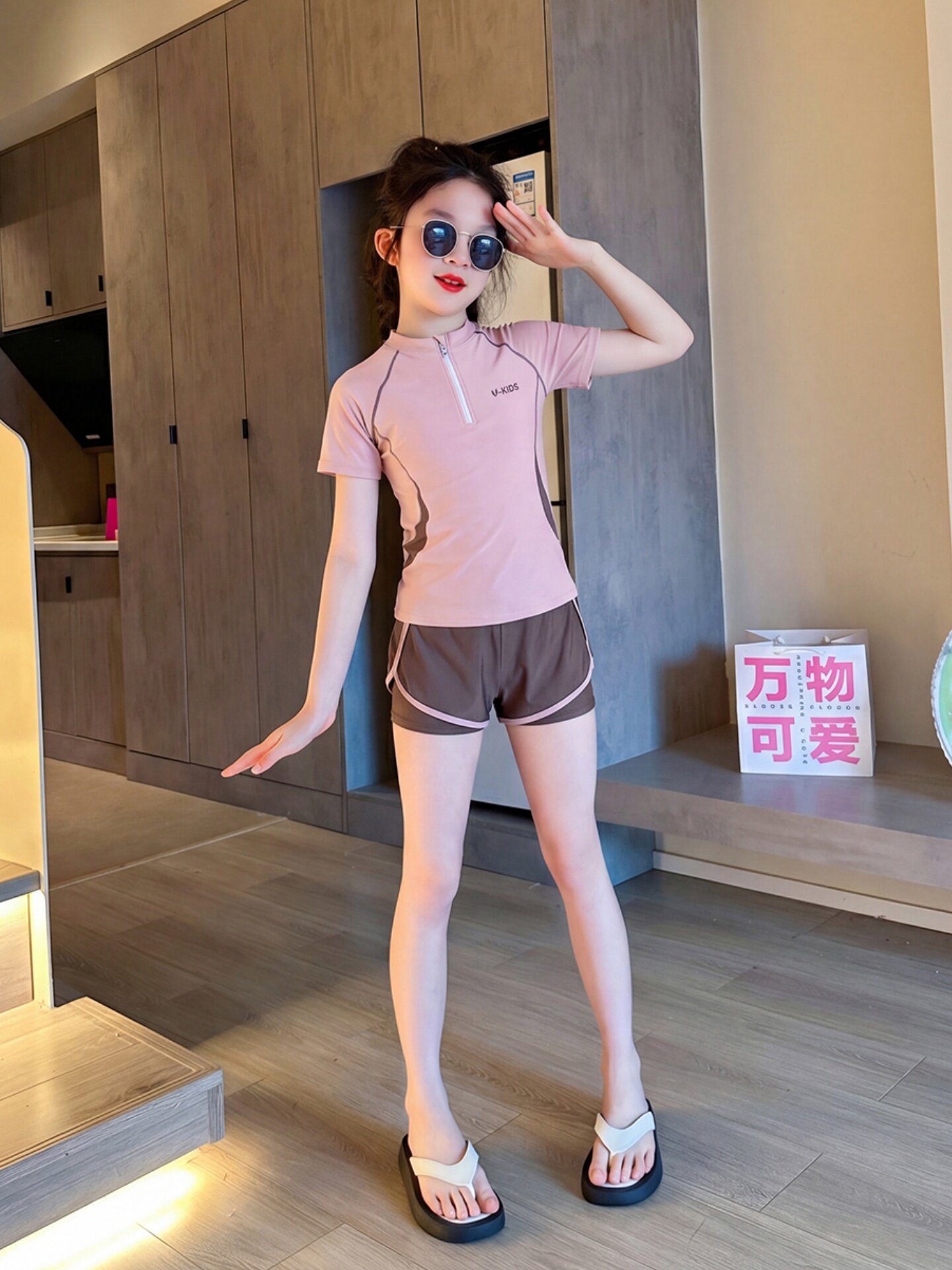 女童游泳衣分体中大童女孩泳衣2026夏季新款儿童速干专业训练泳装 — 11