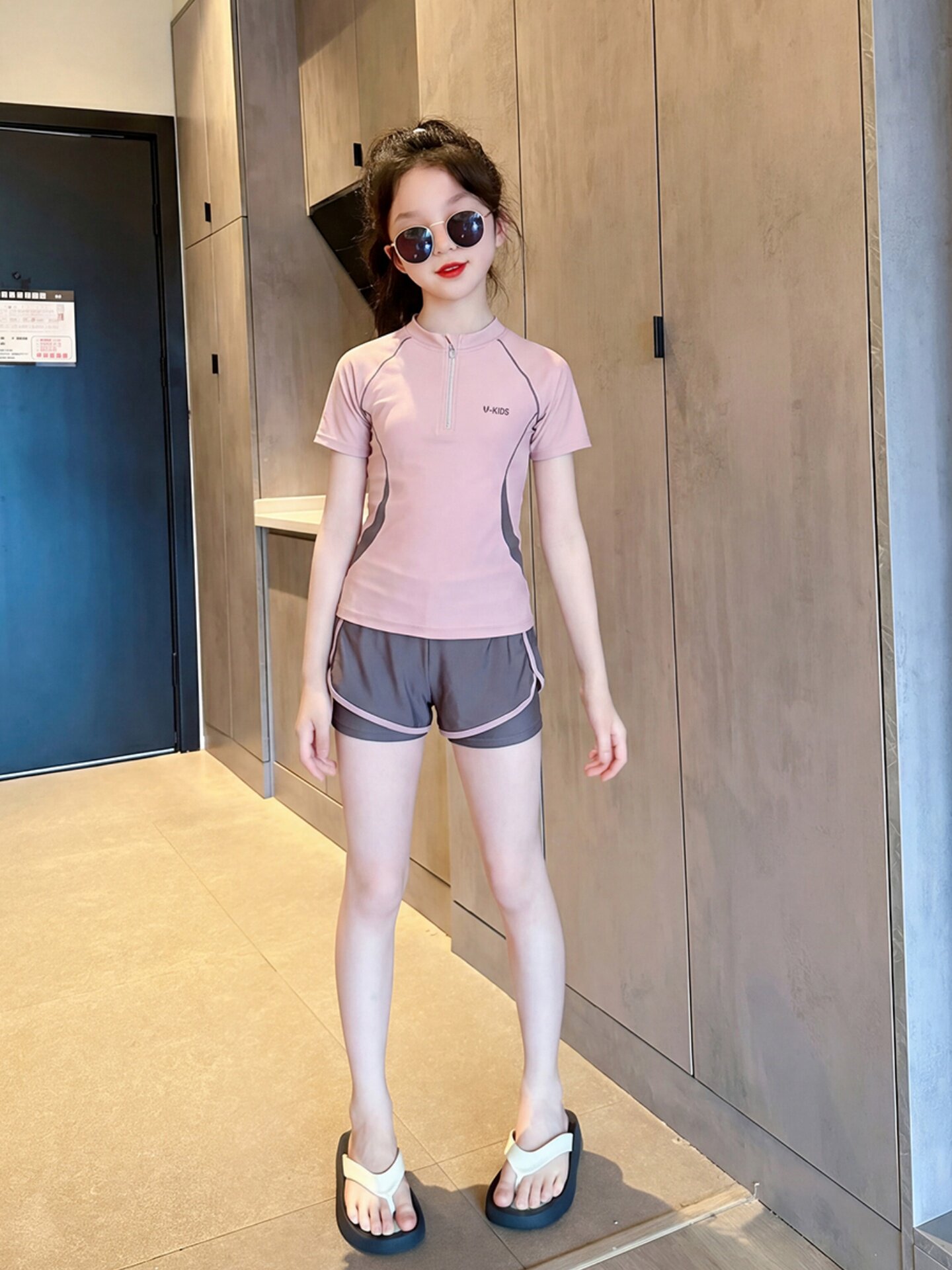 女童游泳衣分体中大童女孩泳衣2026夏季新款儿童速干专业训练泳装 — 2
