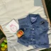 Xiyan gấu quần áo trẻ em trẻ em áo vest denim mùa xuân và mùa thu phong cách nước ngoài mùa xuân quần áo trẻ em áo vest trẻ em gái vest mặc bên ngoài mùa xuân và mùa thu - Áo ghi lê