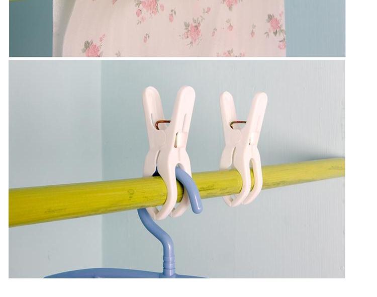 Miki mới quần áo chống gió peg Đa chức năng thư mục quần áo phơi nắng Tấm đơn clip nhựa 4 Gói - Hệ thống giá giặt cây lăn bụi quần áo