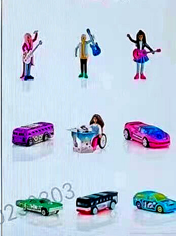 2023 Mcdonald's Hot Wheels Cars Barbie Doll Toy Figurine Children's Doll Model Decoration