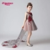 Cô gái catwalk buổi tối váy đuôi váy cô gái sinh nhật công chúa váy phồng sợi trẻ em chủ trang phục piano - Váy trẻ em set vest kẻ cho bé trai Váy trẻ em