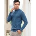 Một chiếc áo len cashmere nam cashmere cổ tròn áo len mùa thu và mùa đông mới áo len sọc dày dày - Áo len Cashmere