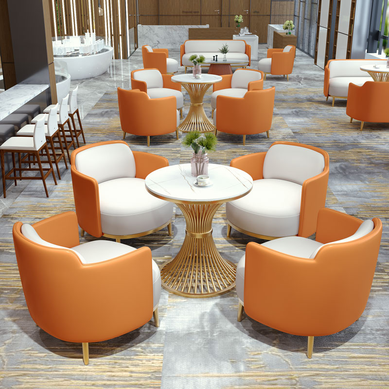 Internet celebrity milk tea shop coffee shop tables and chairs bar restaurant dessert clothing store book bar sofa card seat combination