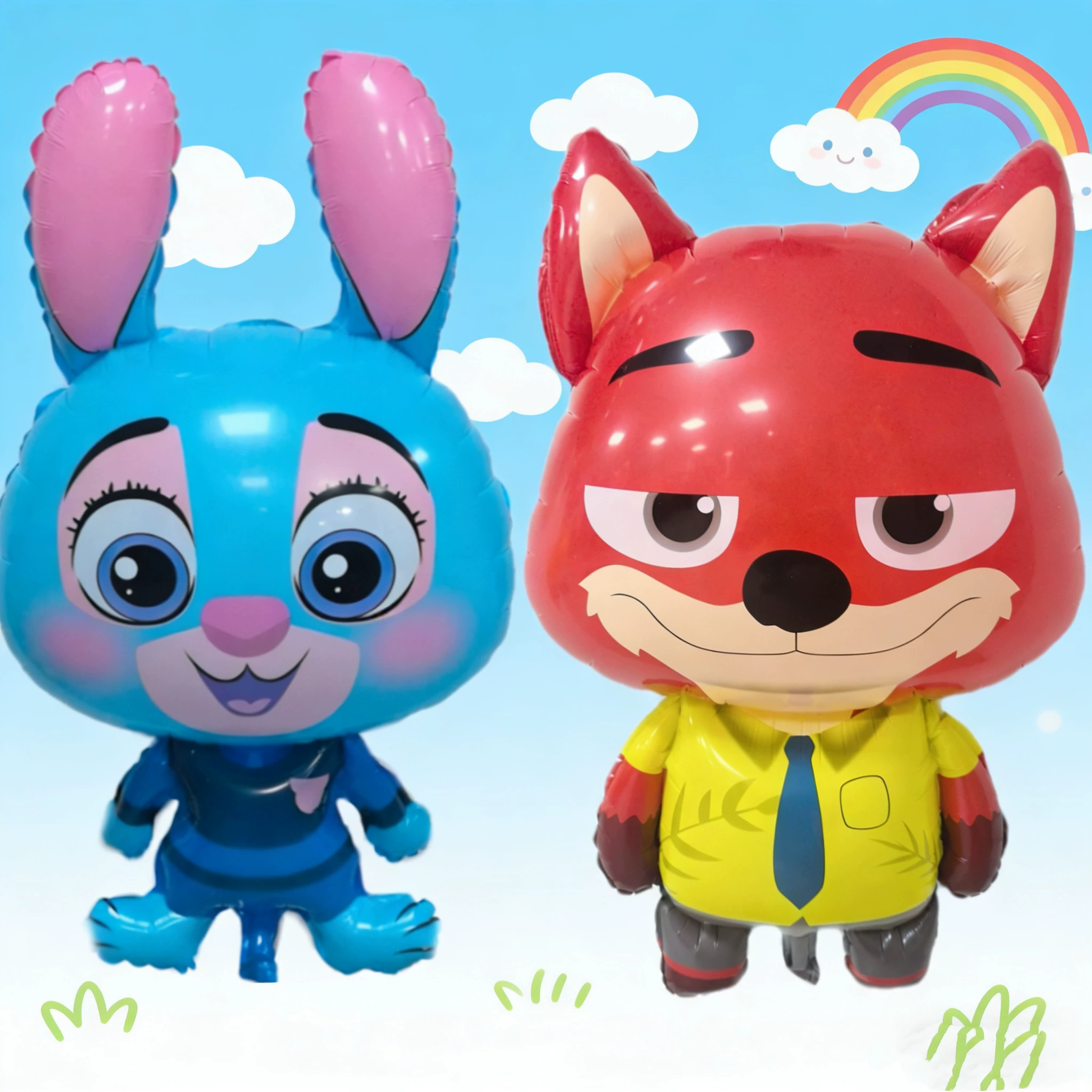 Ника Лета balloon в стиле Зootopia, Фокс Ника, Rabbit Officer летающие воздушные шарики оптом