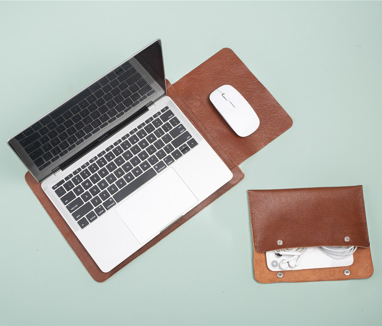 First-Layer Cowhide Leather Is Suitable for Apple Computer Bag Inner Sleeve 13inch M1M 213.6inch M3M4M5M6 14inch M5 Lenovo Huawei Mate 13inch 14 Laptop Leather Case