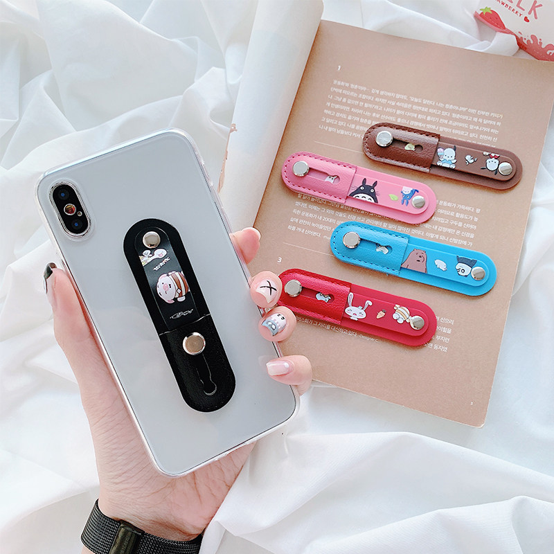 Sloth push-and-pull mobile phone protective shell ring buckle bracket male and female mobile phone frame telescopic cute buckle type mobile phone back film buckle desktop bedside look TV theorizer mobile phone ring buckle adhesive type ultra-thin support frame
