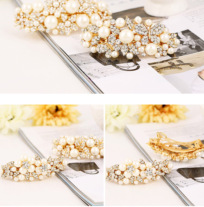 Phụ kiện tóc Hàn Quốc dát rhinestone kẹp tóc mùa xuân lớn clip Hàn Quốc kẹp tóc ngang clip đuôi ngựa phiên bản Hàn Quốc của mũ phụ kiện tóc ngắn