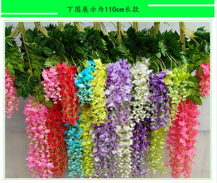 Mô phỏng Hoa Wisteria Hoa giả Hoa nhựa Hoa treo Hoa treo Hoa trang trí nội thất Trang trí ngoài trời Trang trí sân chơi - Hoa nhân tạo / Cây / Trái cây cây đào giả