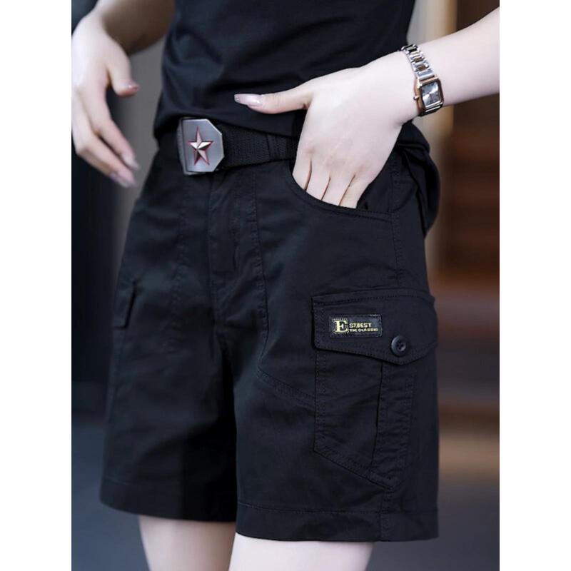Overalls for Small Women, Multi-Pocket Shorts, Slim Fit, Casual Hot Pants, Summer New Thin High-Waisted Suit Overalls for Small Women, Multi-Pocket Shorts, Slim Fit, Casual Hot Pants, Summer New Thin High-Waisted Suit