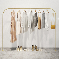 Clothing shelf floor wall clothing store display rack hanger simple display rack hanging clothes pole shop decoration design