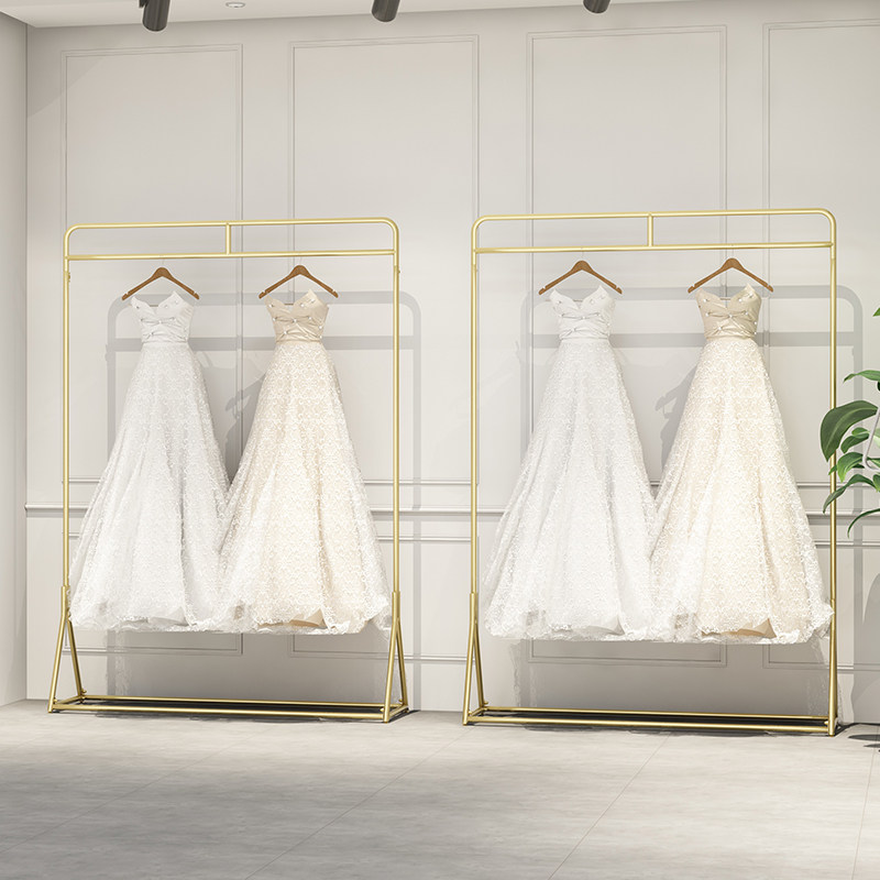 Wedding Dress Shop Upscale Show Rack Ground Wedding Dress Shelf Suit Qipao Gown Special Shelving Photo Gallery Hung Hanger