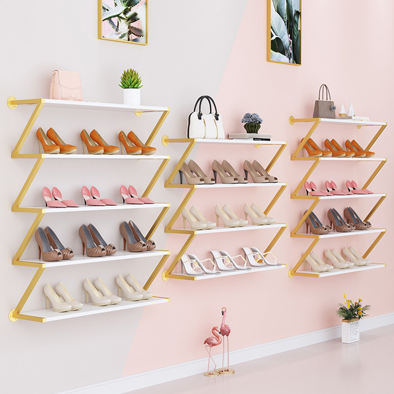 Shoe store shoe rack display shelf special shelf clothing store store wall multi-layer bag rack net red simple shelf