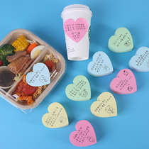 Take-out post-it notes good evaluation stickers Meituan five-star card handwritten card with words funny heart-warming tips creative catering milk tea shop with praise love intimate small notes customized