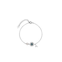 Jane Cui new white 925 silver starry glass dream net bracelet Japanese and Korean retro dream fresh bracelet female HOT