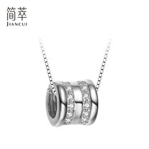 Jane Cui new HOT sterling silver simple transfer beads Japanese and Korean couple chain 925 choker accessories jewelry new spot