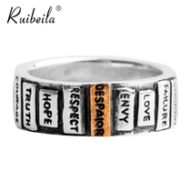 Ruibeila European and American ring men and Women retro personality Thai Silver middle finger index finger ring Hipster ring 925 silver ring