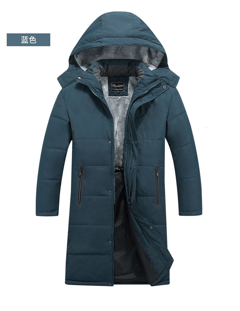 Áo khoác thể thao mùa đông mới cho nam và nữ cộng với độ dày dài trên đầu gối áo khoác cotton dài áo khoác cotton áo khoác phù hợp với áo khoác quân đội - Quần áo độn bông thể thao áo khoác lông vũ adidas