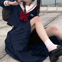 Girls will also roll their eyes and thick cyanotic red three JK uniforms bad jk suit full set of sailor dress summer