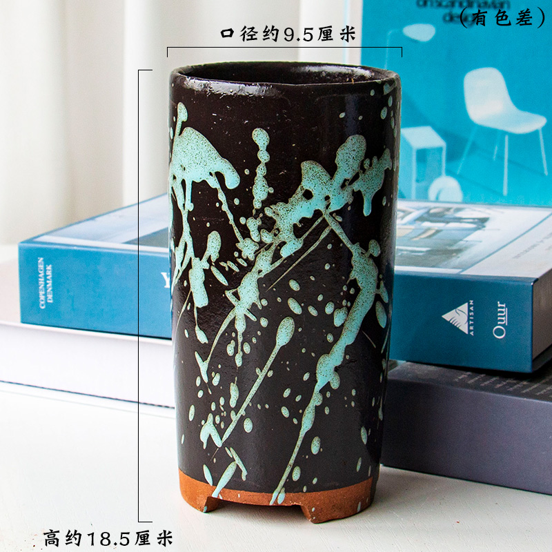 Fleshy flowerpot breathable meaty plant purple orchid rose high heavy ceramics, pottery mage flowerpot on sale