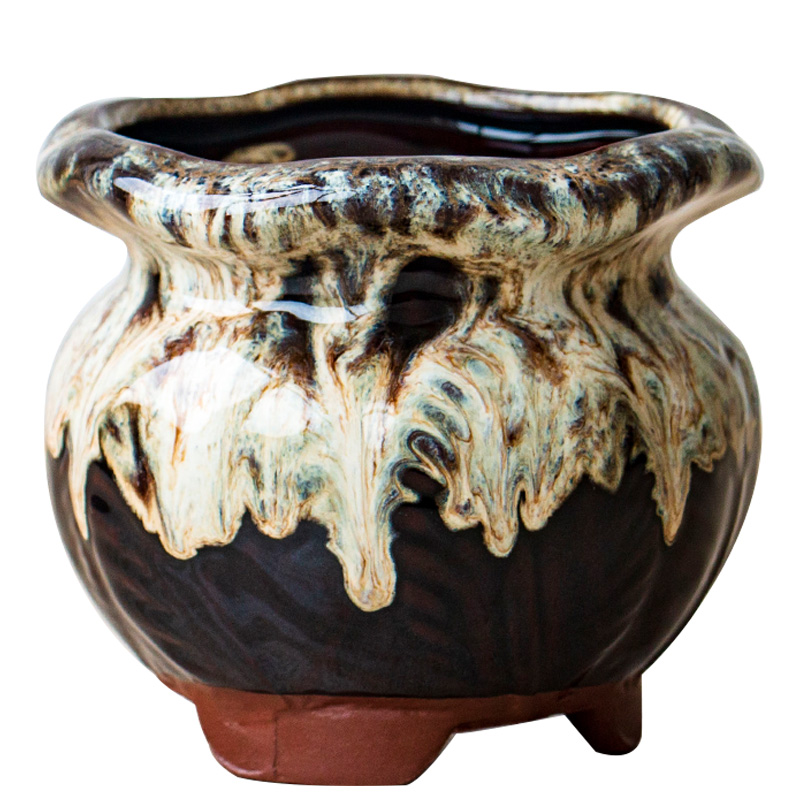 Meaty plant flower pot is more than meat flowerpot coarse pottery ceramic contracted breathable large character of the creative small green the plants