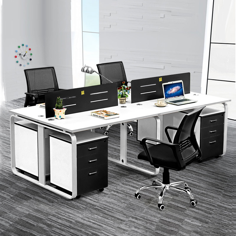 Staff desk Dongguan office furniture simple and modern 6 staff table 2 Guangzhou 4-person screen office desk and chair