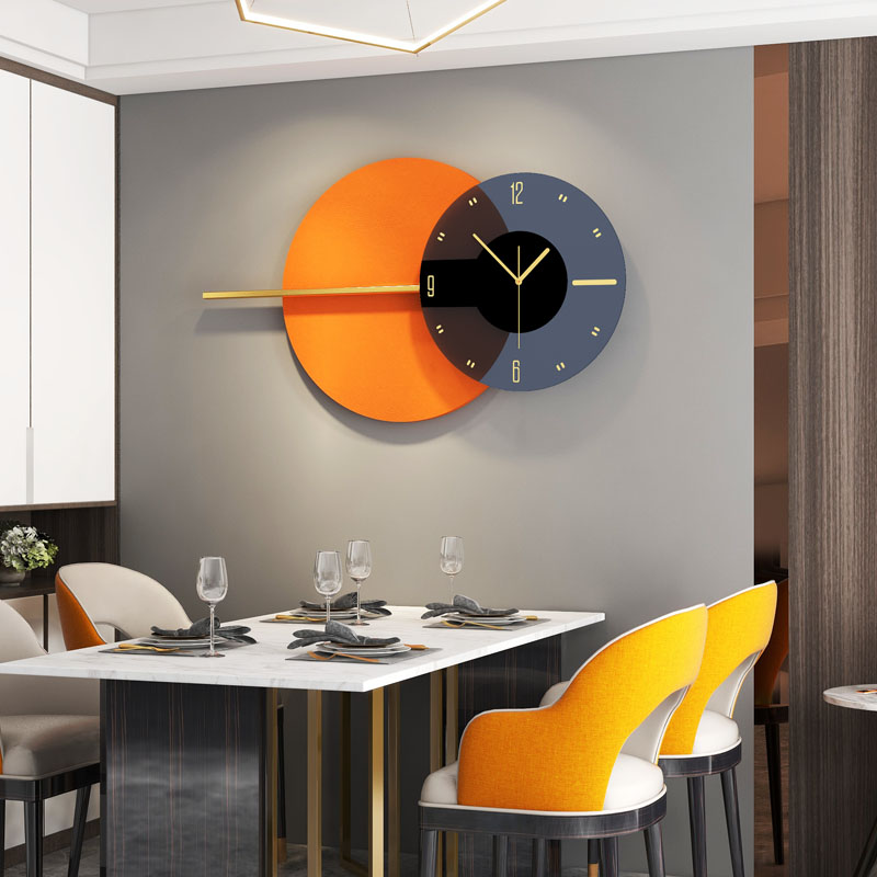 Light Extravaganza Red Hanging Bell Modern Minimalist Atmospheric Dining Room Creative Hanging Wall Clock Wall Style Watch Living Room Personality Fashion