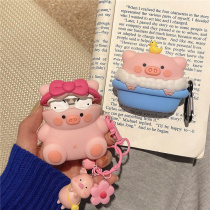 Cute pig airpods3 protective case silicone airpodspro soft case airpod niche airpords apple bluetooth earphone box airpodpr