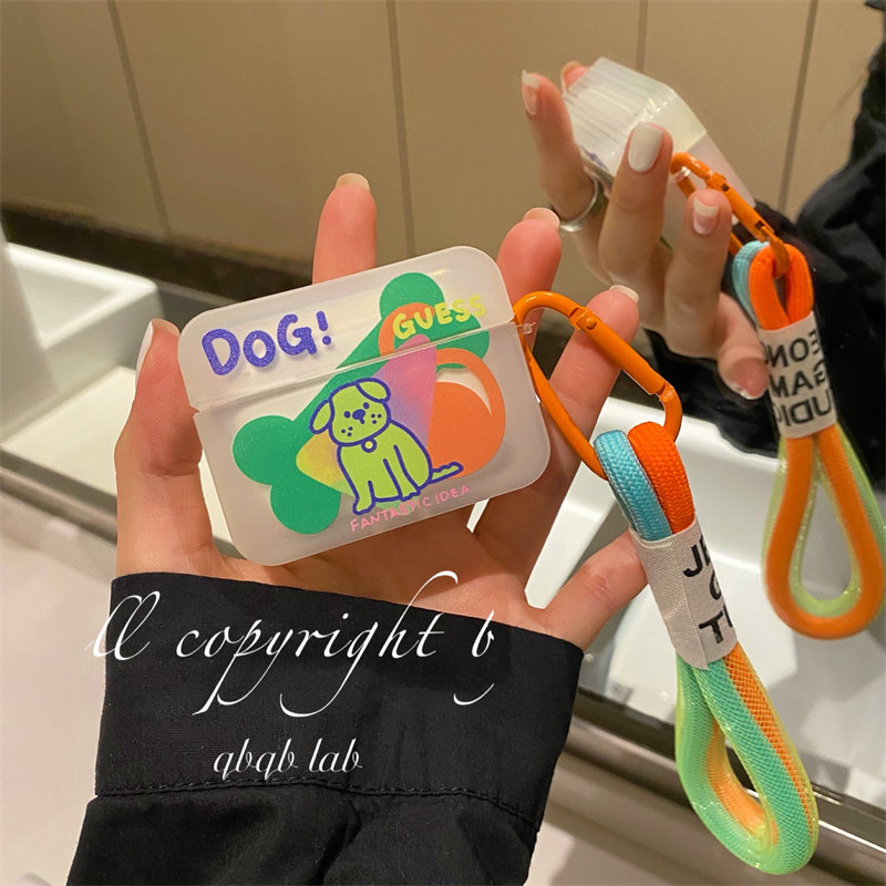 Transparent puppy applies airpodspro protection shell airpods soft cover airpod apple Bluetooth headphone ipodpro II 2 three 3 generations aripords