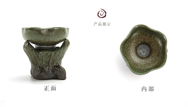 Dragon invertors retro coarse pottery tea hook kung fu tea accessories ceramic filter tea pu 'er tea tea set