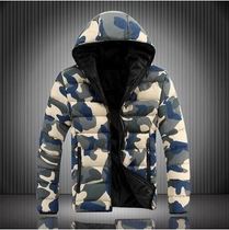 2019 Winter wear new camouflage down jacket mens short Korean version of slim and thick mens couples coat tide