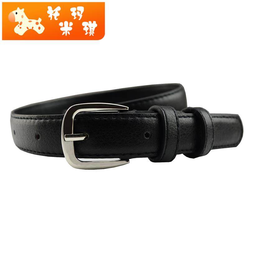 Children's Belt Boys' Belt Primary School Black Trouser Belt Teenagers Casual Decoration Belt Girls All-match Jane