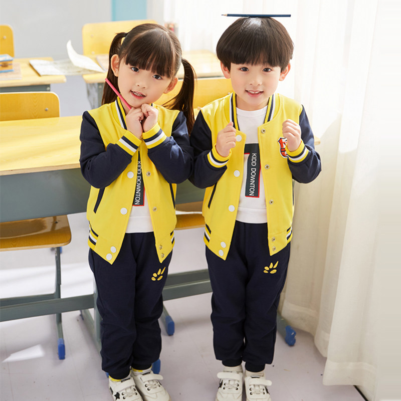Kindergarten Garden suit Spring and autumn suit Inn Long sleeves Three sets of elementary school children's school uniforms Children's Games Banserve Customized