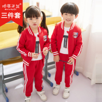 Kindergarten garden clothes Spring and autumn clothes Childrens red class clothes College Games Primary school students  school uniforms Autumn and winter suits custom