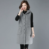 Модный длинный вельветовый осенний бархатный жилет, средней длины, 2019