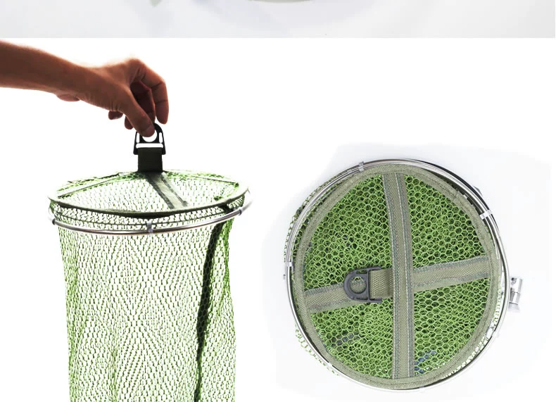 Cá lưới khử mùi khử mùi phủ nylon chống khô nhanh dệt bằng thép không gỉ đôi vòng bảo vệ thiết bị lưới đánh cá bao đựng cần câu cá