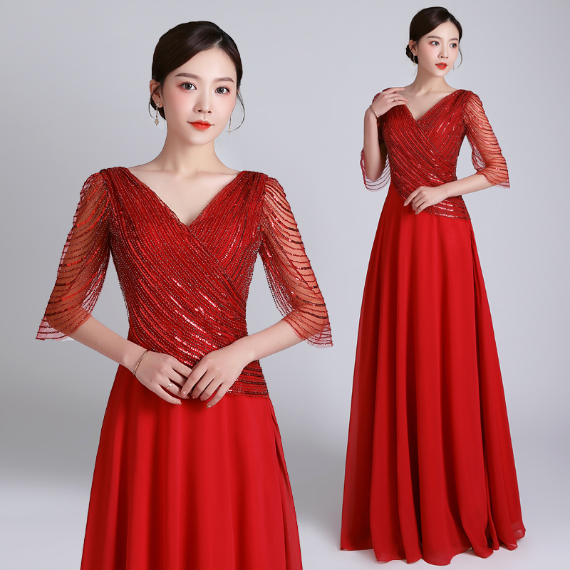 New Style Chorus Performance Costumes, Dance Performance Costumes, Host Stage Costumes, Concert Recitation Chorus Costumes New Style Chorus Performance Costumes, Dance Performance Costumes, Host Stage Costumes, Concert Recitation Chorus Costumes