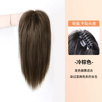 Прямой хвост-водопад, наполовину завязанный в хвост [холодно-коричневый]