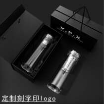 Double-layer glass custom party commemorative advertising gift Cup custom printed logo lettering lettering printing water cup tea cup