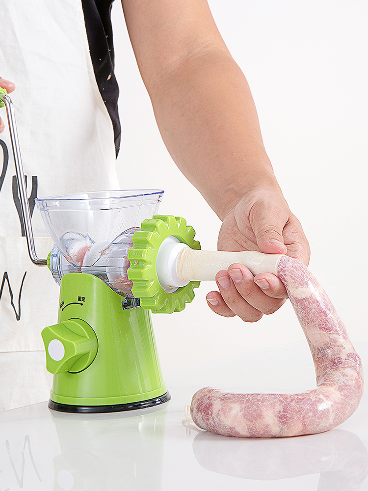 Manual meat grinder Household sausage filling machine Cutting pepper crushing artifact Small tools to make cans of sausage sausage sausage