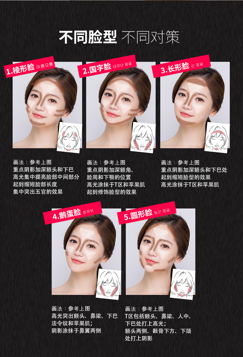 Silhouette ánh sáng cao công suất sửa chữa rod đúp head dual-sử dụng ánh sáng cao người mới bắt đầu không thấm nước bền tằm bút kem che khuyết điểm bút bóng bút nữ highlight 3ce